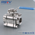 3PC Stainless Steel Threaded Floating 2000WOG Ball Valve